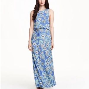 H&M Light Blue Floral Maxi Dress